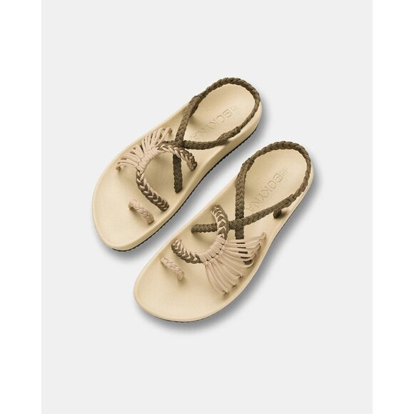 Bokyna Elevate Arch Support Comfort Sandals Sand EU 40/US 9 NWOT Braided Strap - Picture 1 of 8